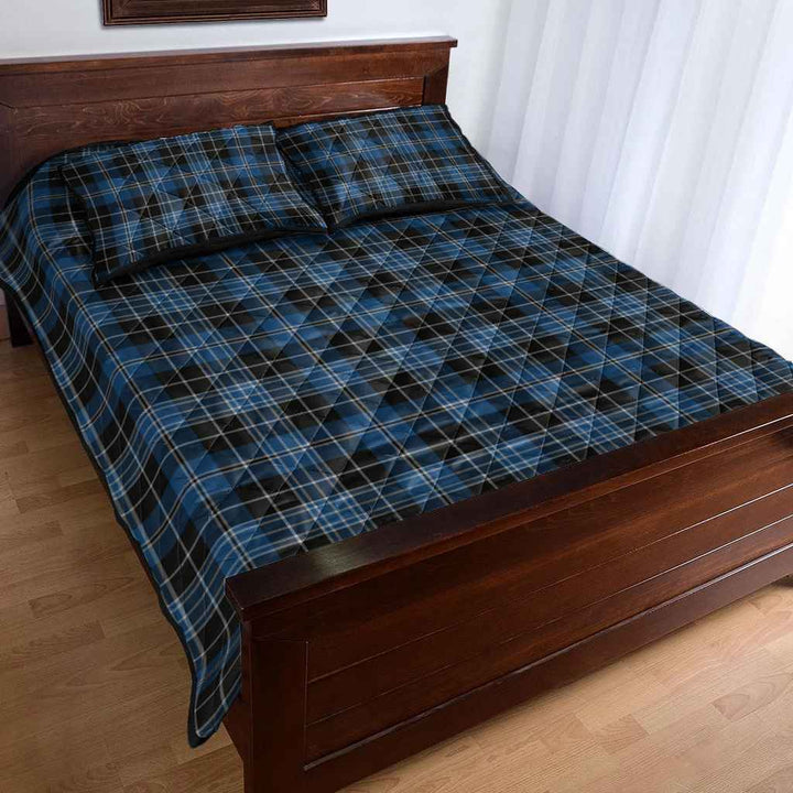 Scottish Clergy Blue Clan Tartan Quilt Bed Set Tartan Plaid 4