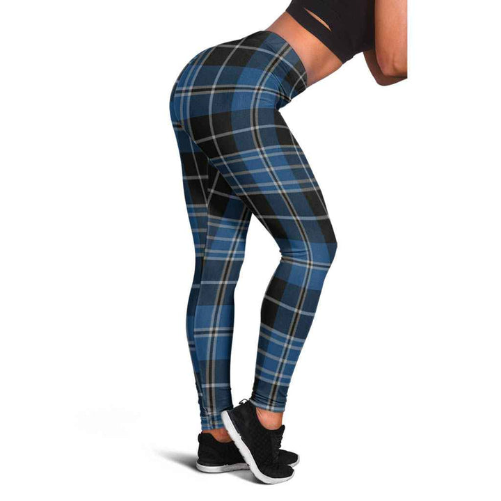 Scottish Clergy Blue Clan Tartan Women Leggings Tartan Plaid 1