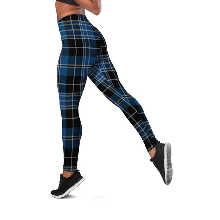 Scottish Clergy Blue Clan Tartan Women Leggings Tartan Plaid 2