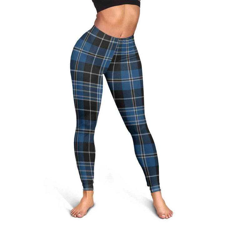 Scottish Clergy Blue Clan Tartan Women Leggings Tartan Plaid 3