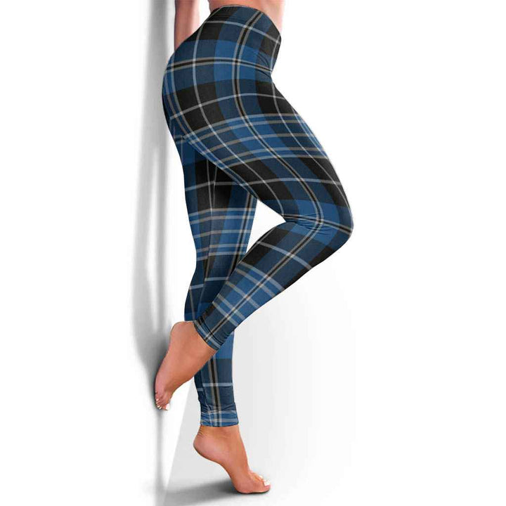 Scottish Clergy Blue Clan Tartan Women Leggings Tartan Plaid 4