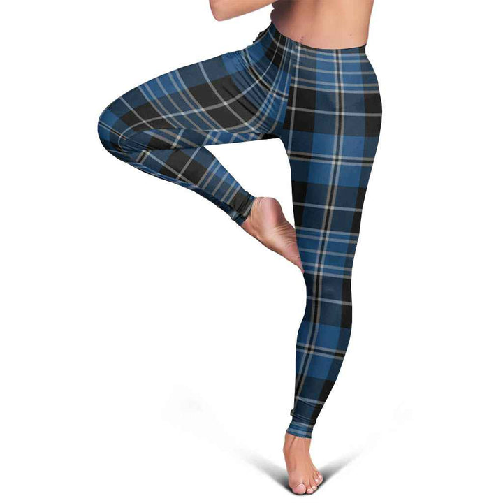 Scottish Clergy Blue Clan Tartan Women Leggings Tartan Plaid 5