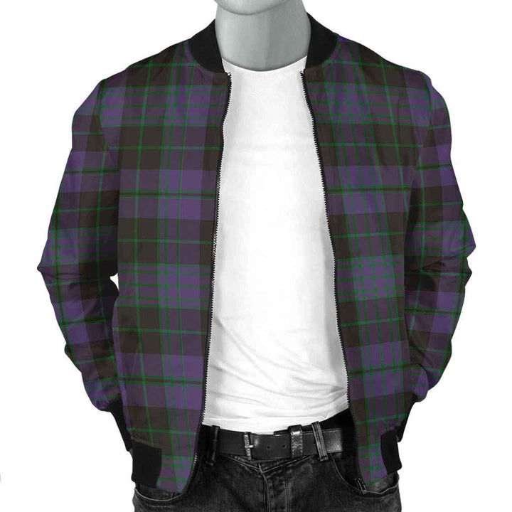 Scottish Clergy Green Clan Tartan Bomber Jacket Tartan Plaid 2
