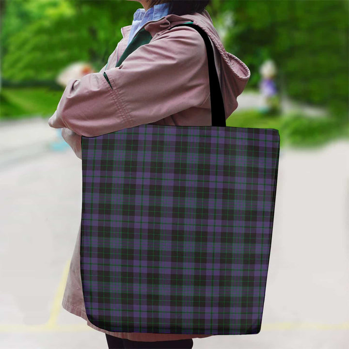 Scottish Clergy Green Clan Tartan Canvas Bag With Shoulder Strap Tartan Plaid 2
