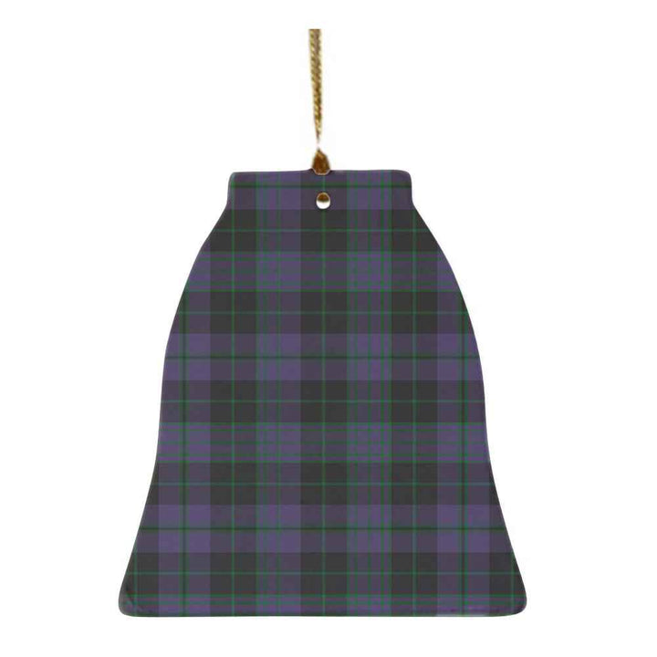 Scottish Clergy Green Clan Tartan Ceramic Ornament Bell Shape Tartan Plaid