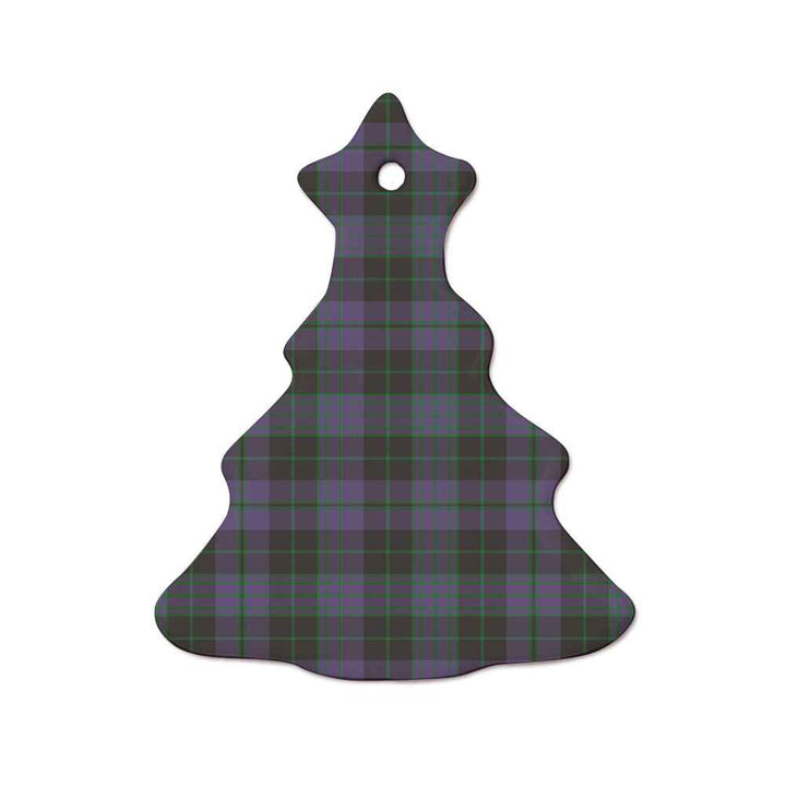 Scottish Clergy Green Clan Tartan Ceramic Ornament  Tree Shape Tartan Plaid
