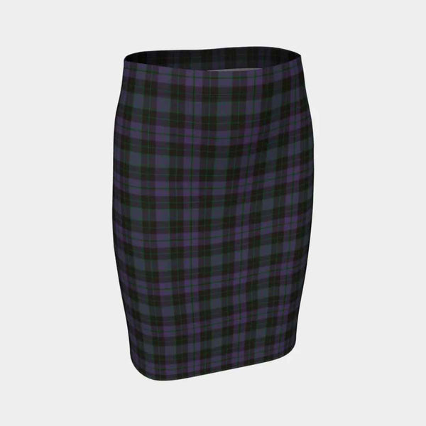 Scottish Clergy Green Clan Tartan Fitted Skirt Tartan Plaid 1