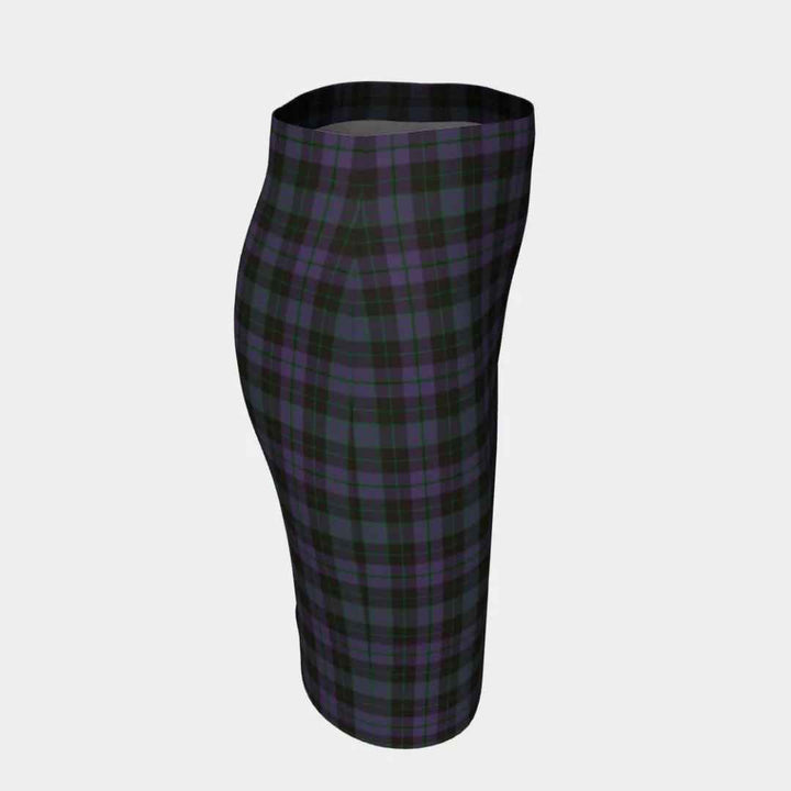 Scottish Clergy Green Clan Tartan Fitted Skirt Tartan Plaid 3