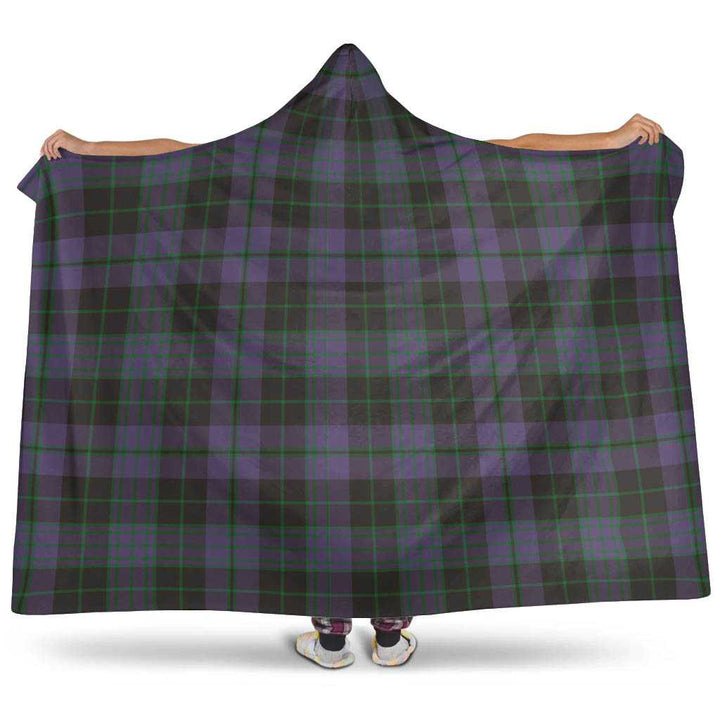 Scottish Clergy Green Clan Tartan Hooded Blanket Tartan Plaid 1