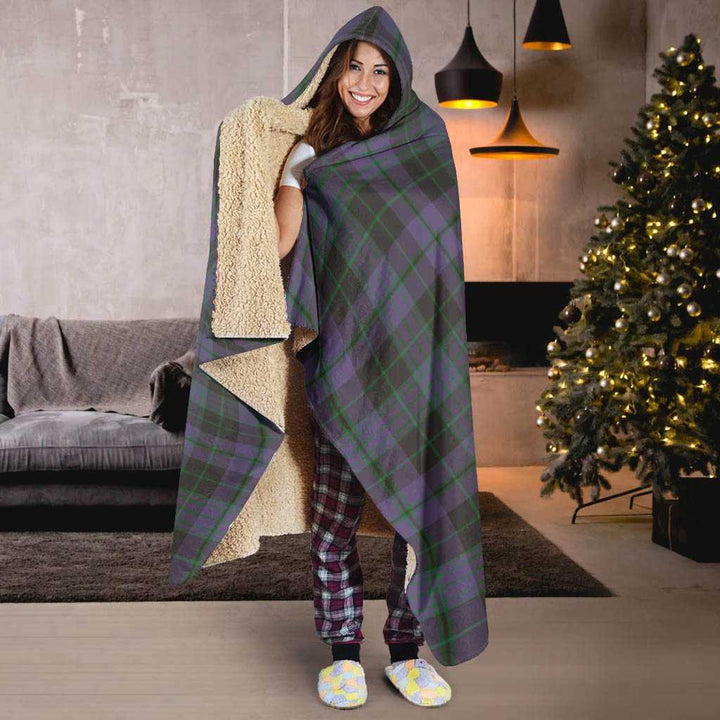 Scottish Clergy Green Clan Tartan Hooded Blanket Tartan Plaid 6