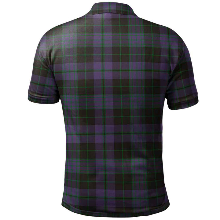 Scottish Clergy Green Clan Tartan Polo Shirt Back Side Tartan Plaid