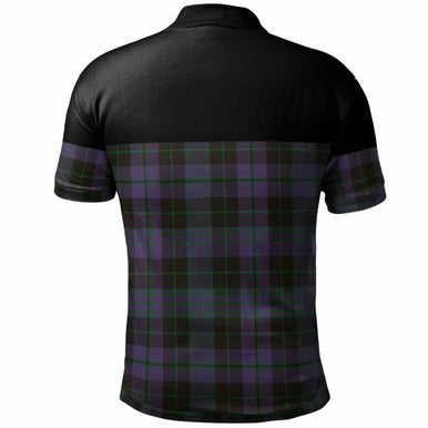 Scottish Clergy Green Clan Tartan Polo Shirt - Horizontal Style Back Side Tartan Plaid