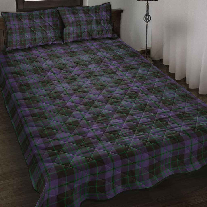 Scottish Clergy Green Clan Tartan Quilt Bed Set Tartan Plaid 2