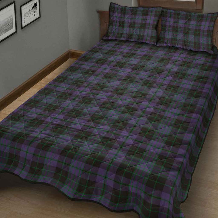 Scottish Clergy Green Clan Tartan Quilt Bed Set Tartan Plaid 3