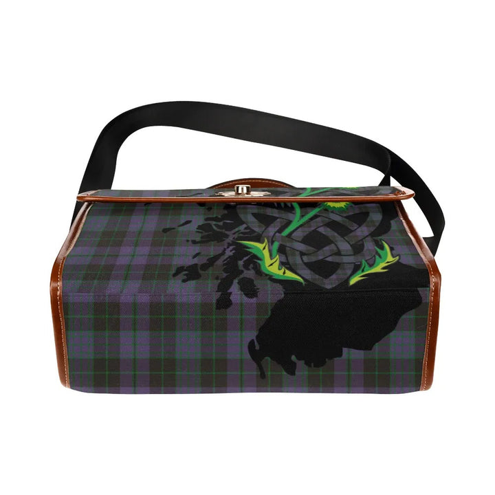 Scottish Clergy Green Clan Tartan Waterproof Canvas Bag With Thistle Tartan Plaid 5