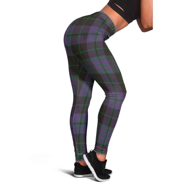 Scottish Clergy Green Clan Tartan Women Leggings Tartan Plaid 1