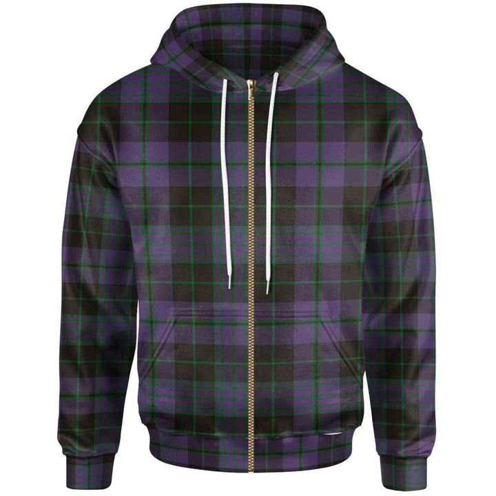 Scottish Clergy Green Clan Tartan Hoodie Zip Tartan Plaid