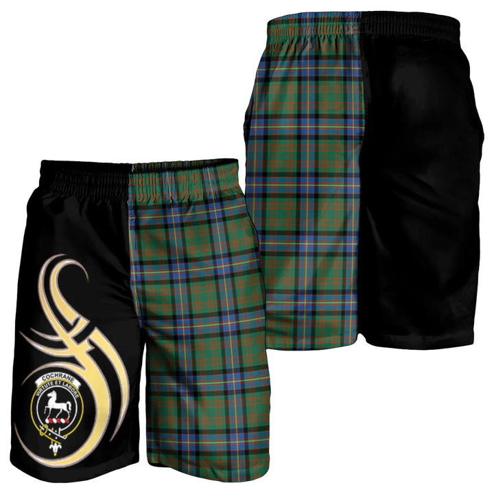 Scottish Cochrane Ancient Clan Crest Tartan Believe in Me Men's Shorts