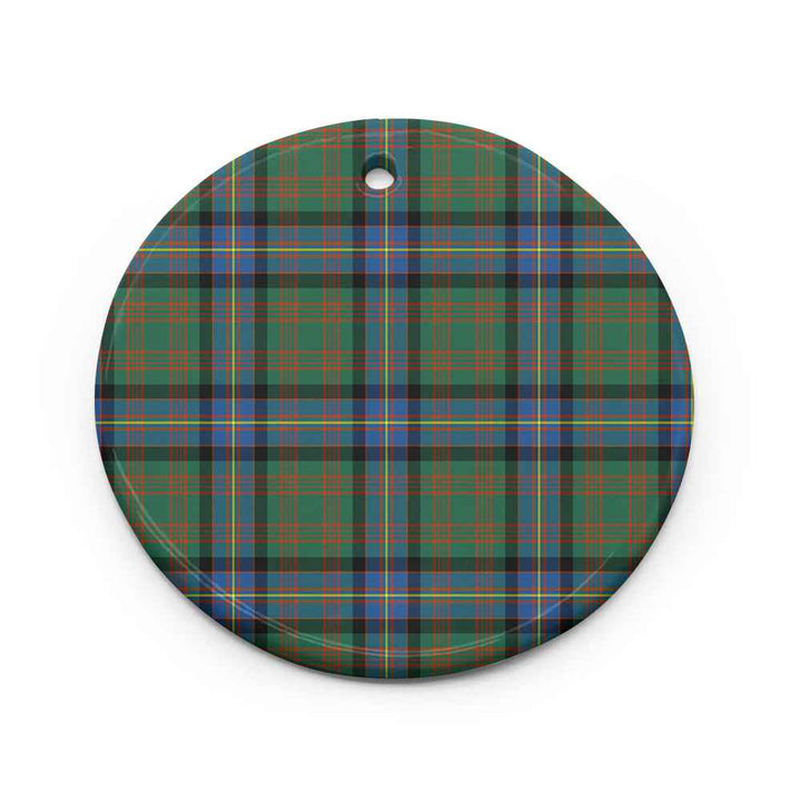 Scottish Cochrane Ancient Clan Tartan Ceramic Ornament Circle Shape Tartan Plaid
