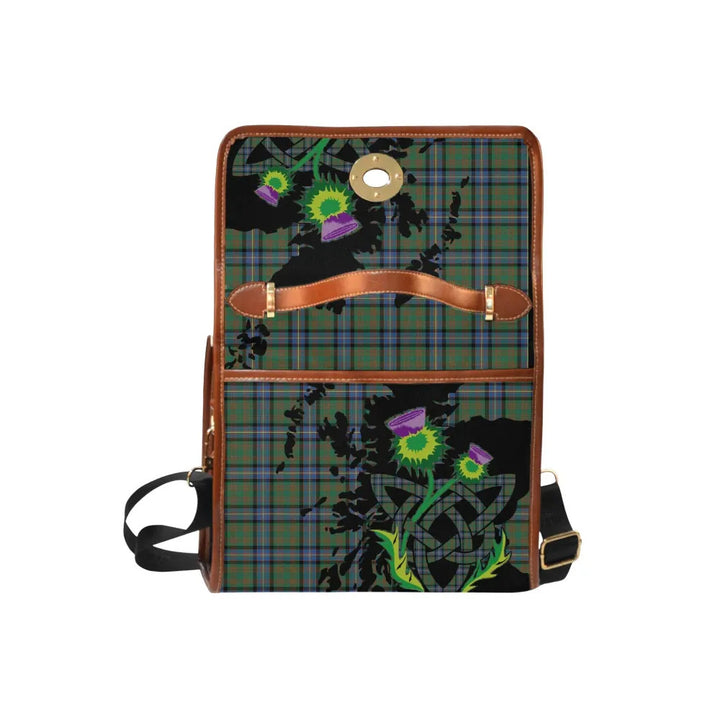 Scottish Cochrane Ancient Clan Tartan Waterproof Canvas Bag With Thistle Tartan Plaid 6