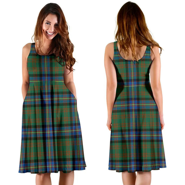 Scottish Cochrane Ancient Clan Tartan Women Midi Dress