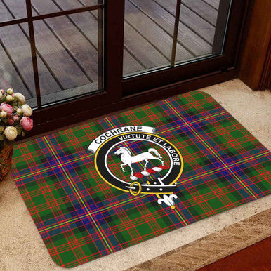 Scottish Cochrane Clan Crest Tartan Door Mat Tartan Plaid 1