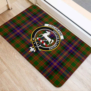 Scottish Cochrane Clan Crest Tartan Door Mat Tartan Plaid 2