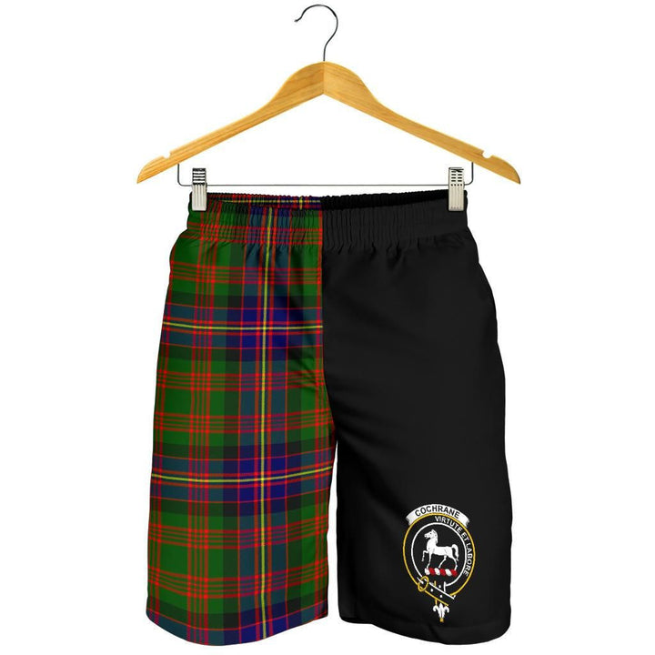 Scottish Cochrane Clan Crest Tartan Half of Me Men's Shorts