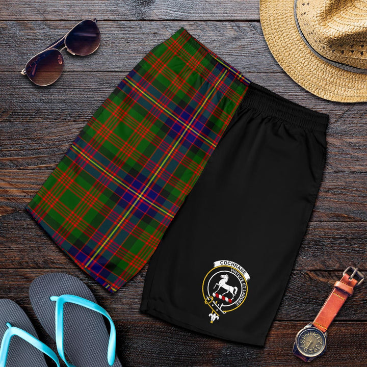 Scottish Cochrane Clan Crest Tartan Half of Me Men's Shorts