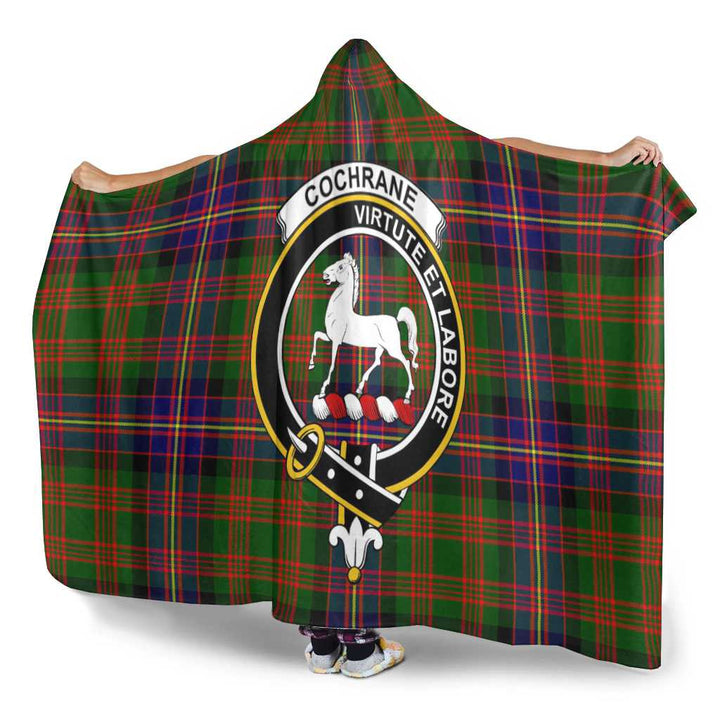 Scottish Cochrane Clan Crest Tartan Hooded Blanket Tartan Plaid 3