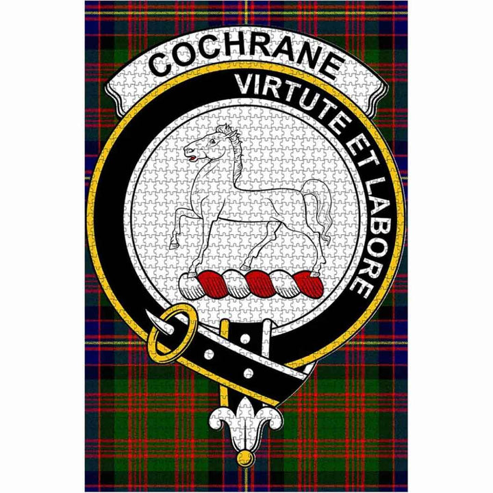 Scottish Cochrane Clan Crest Tartan Jigsaw Puzzle 1