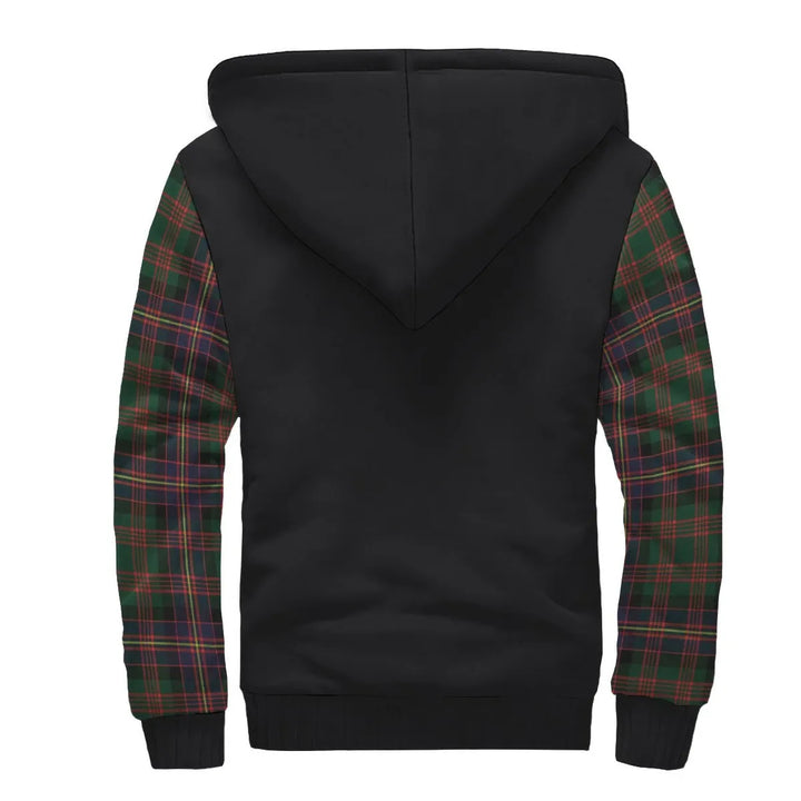 Scottish Cochrane Clan Crest Tartan Plaid Sleeve Sherpa Hoodie