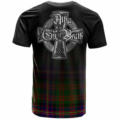 Scottish Cochrane Clan Crest Tartan T-Shirt - Alba Gu Brath Family Crest Celtic Inspired Back Side Tartan Plaid