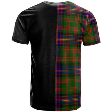 Scottish Cochrane Clan Crest Tartan T-Shirt Half in Me Back Side Tartan Plaid