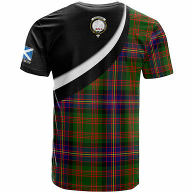 Scottish Cochrane Clan Crest Tartan T-Shirt - Scotland Forever Style Back Side Tartan Plaid