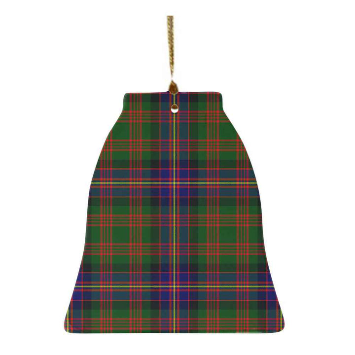 Scottish Cochrane Modern Clan Tartan Ceramic Ornament Bell Shape Tartan Plaid
