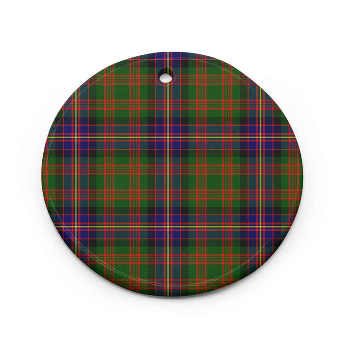 Scottish Cochrane Modern Clan Tartan Ceramic Ornament Circle Shape Tartan Plaid