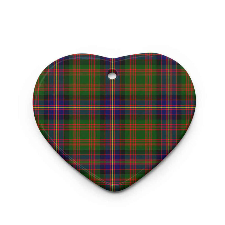 Scottish Cochrane Modern Clan Tartan Ceramic Ornament Heart Shape Tartan Plaid