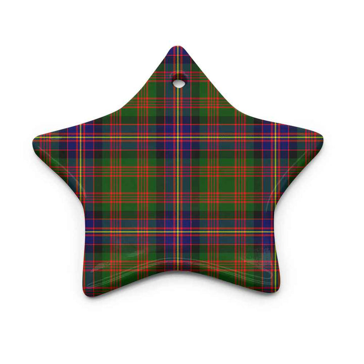 Scottish Cochrane Modern Clan Tartan Ceramic Ornament Star Shape Tartan Plaid