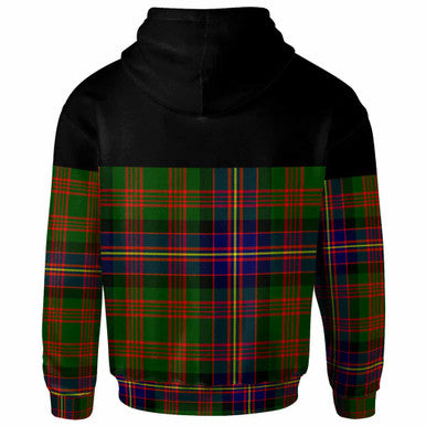 Scottish Cochrane Modern Clan Tartan Hoodie - Horizontal Style Back Side Tartan Plaid