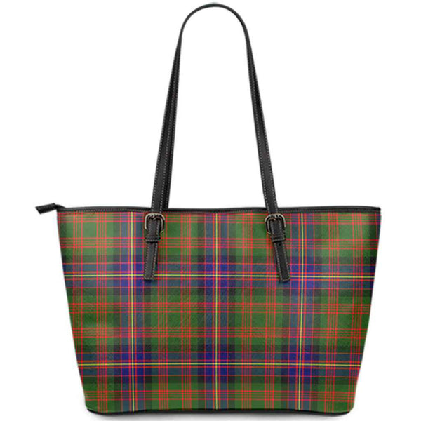 Scottish Cochrane Modern Clan Tartan Leather Tote Tartan Plaid
