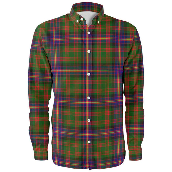 Scottish Cochrane Modern Clan Tartan Long Sleeve Shirt Front Side Tartan Plaid