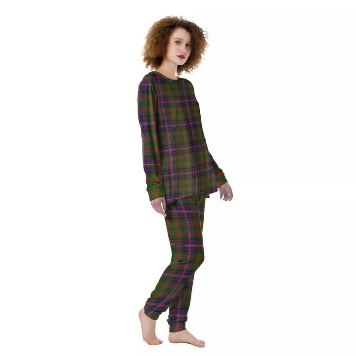 Scottish Cochrane Modern Clan Tartan Pajama Set Women Front Side Tartan Plaid