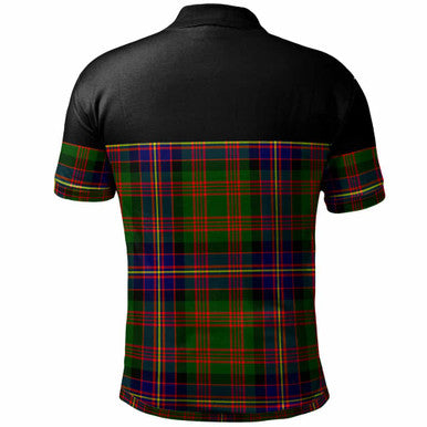 Scottish Cochrane Modern Clan Tartan Polo Shirt - Horizontal Style Back Side Tartan Plaid