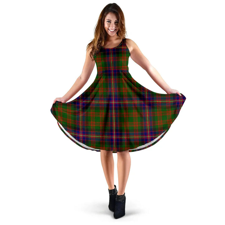 Scottish Cochrane Modern Clan Tartan Women Midi Dress