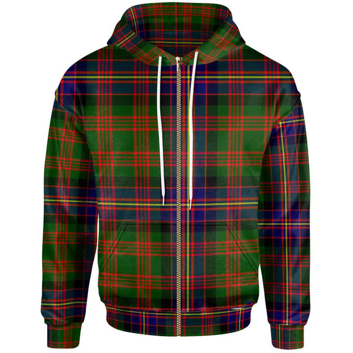 Scottish Cochrane Modern Clan Tartan Hoodie Zip Tartan Plaid