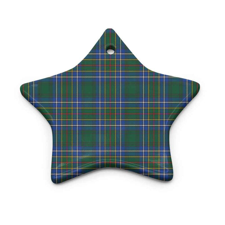 Scottish Cockburn Ancient Clan Tartan Ceramic Ornament Star Shape Tartan Plaid