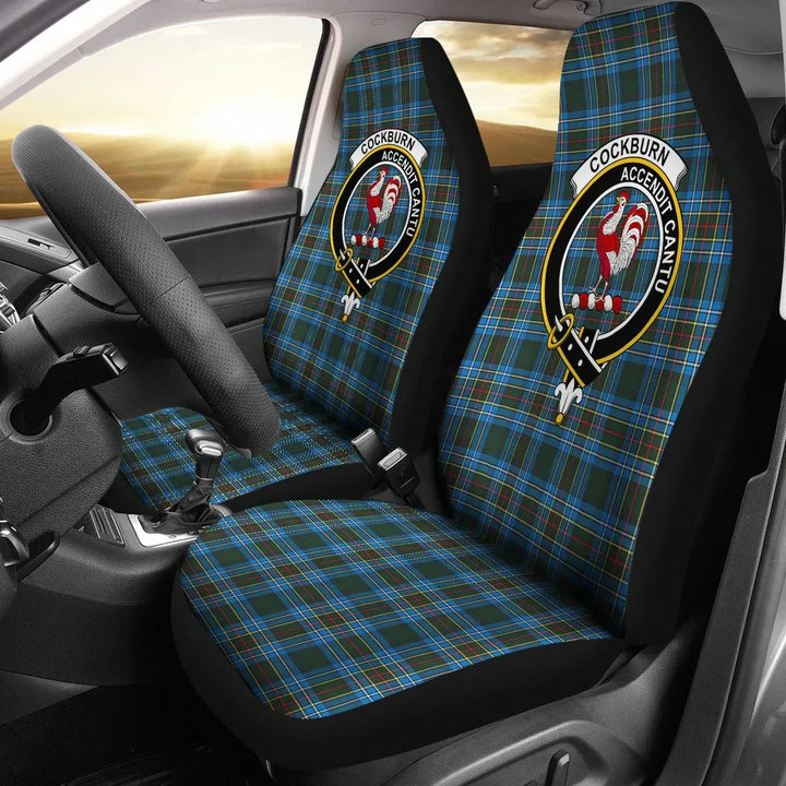 Scottish Cockburn Clan Crest Tartan Car Seat Covers 2