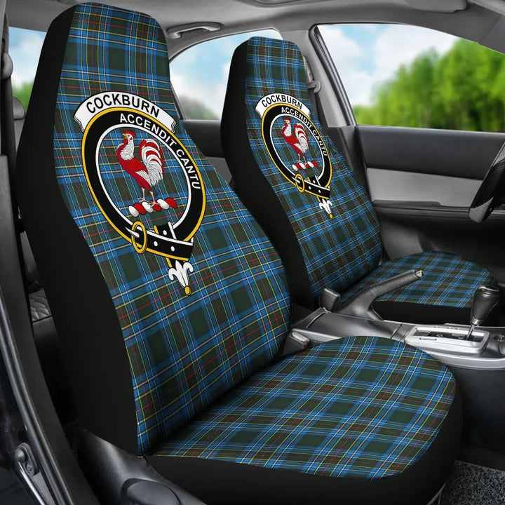 Scottish Cockburn Clan Crest Tartan Car Seat Covers 3