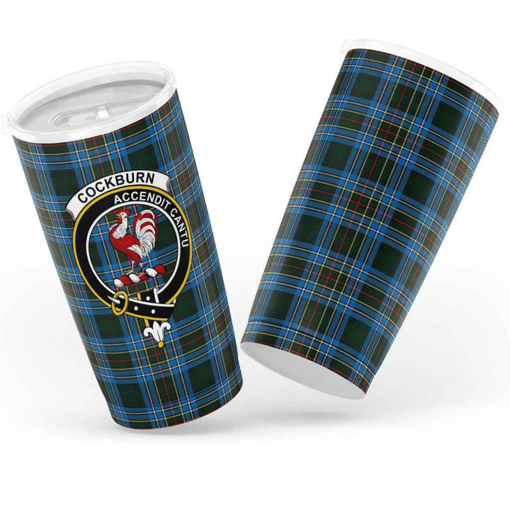 Scottish Cockburn Clan Crest Tartan Insulated Tumbler Tartan Plaid 3